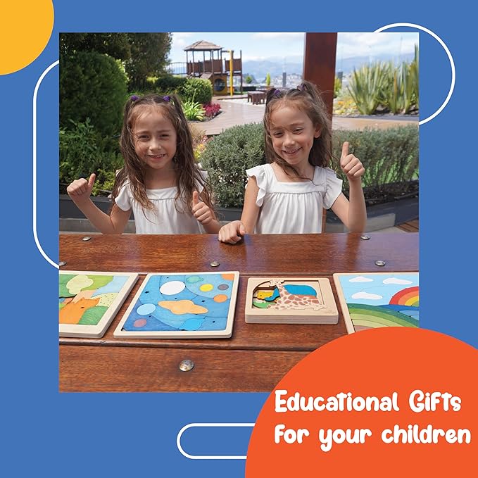 Rainbow Puzzle for Kids | 25 Pieces Wooden Jigsaw Puzzle | Learning Toy and Gift for Boys Girls Ages 3 Years and Above