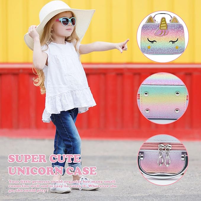 Kids Makeup Kit for Girl - Girls Makeup Kit for Kids, Little Girls Make up Set, Washable Kid Makeup Toy for Toddlers Children Princess, Christmas Birthday Gift for 4 5 6 7 8 9 10 Year Old Girl