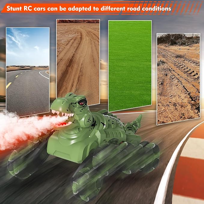 8WD Gesture Sensing Rc Stunt Car, 2.4 Ghz Remote Control Car Toy for Kids 8 9 10 11 12,Transform Drift Off Road Vehicle with Light&Music&Spray for Boys Girls Birthday Gifts