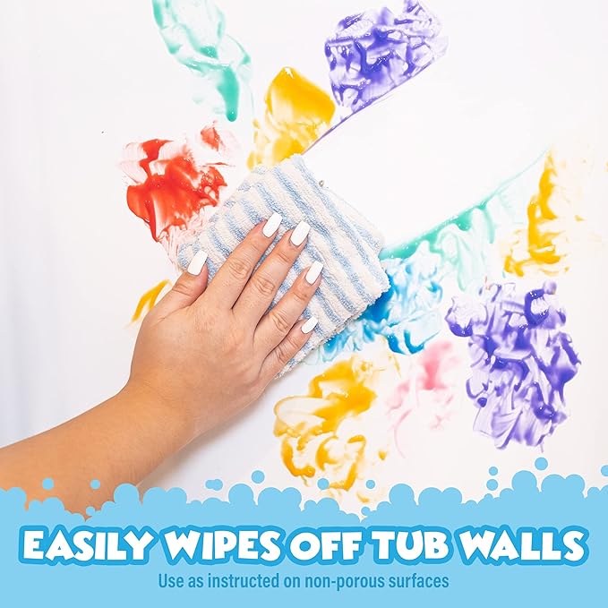 Tub Works® Bath Paint Soap, 36 Pack | Non-Toxic, Washable Bath Paint for Toddlers & Kids Bath | Toddler Bath Toys for Finger Painting in the Tub | Classic, Pastel, Neon & Sparkling Bath Colors