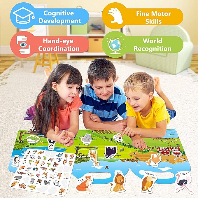 Reusable Sticker Books for Kids, 3 Sets Jelly Quiet Book, 126 Pcs Restickable Stickers for Kids, Preschool Learning Activities for Toddler Airplane Travel Essentials for Girls Boys 2-6 Year