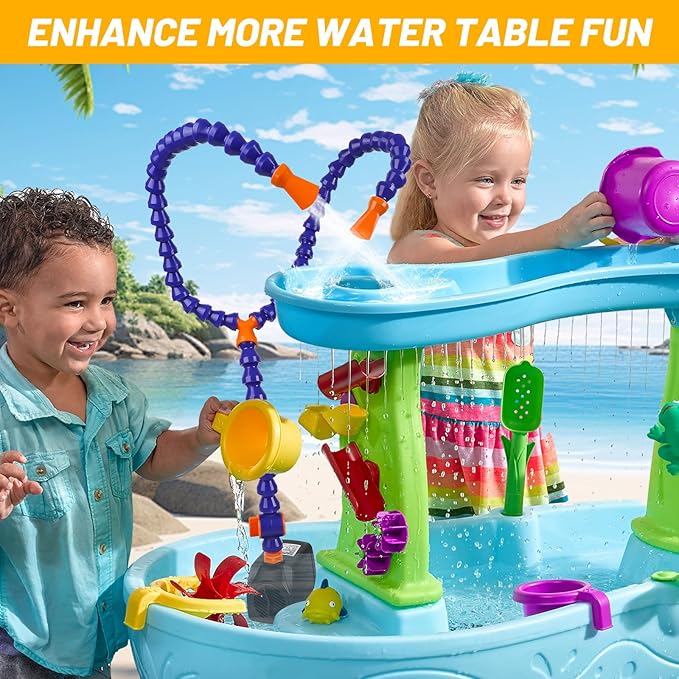 Durable Water Table Pump, Ultra Quiet Water Pump for Water Table, Outdoor Water Game Toys for Kids, Splash Pond Water Table Accessories, 25W Black