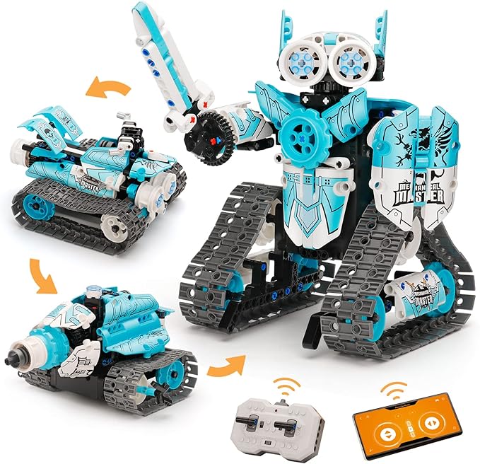 PREPOP Remote Control Robot Building Kits for Kids 6-12- 3 in 1 STEM Projects APP/RC Robotics for Kids Ages 8-12 and up, Christmas Birthday Gifts Toys for Boys and Girls