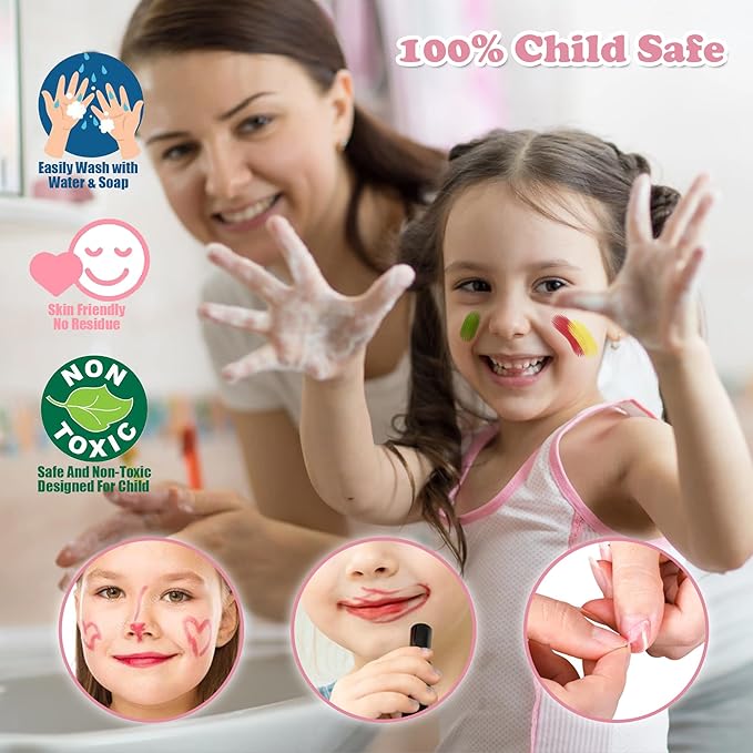 Kids Makeup Sets for Girls 5-8, 66PCS Makeup for Kids Kit Gifts Toys for Girls,Play Real Make Up Kit for Little Girls,Princess Birthday Washable Toddlers Cosmetic for Children Age 3-12 Years Old