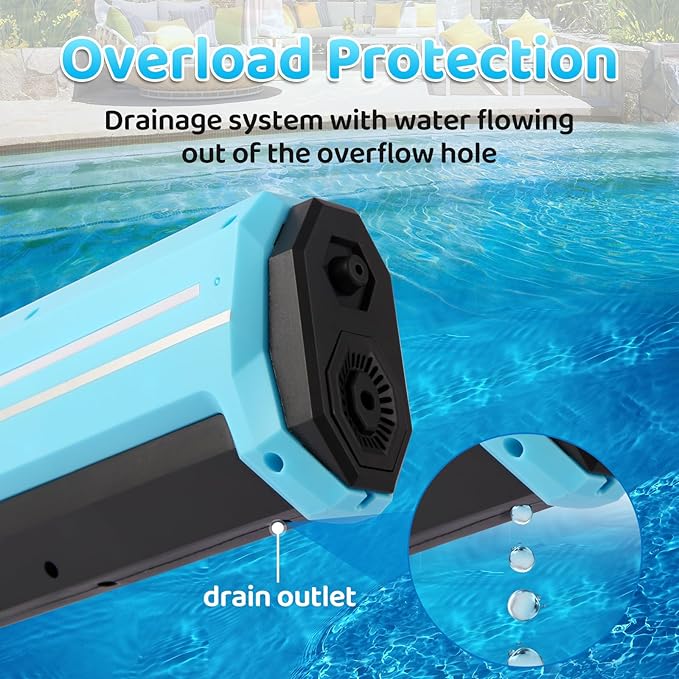 Electric Water Gun with Auto-Suction, 32FT High-Power Spray & IPX7 Waterproof Nozzle