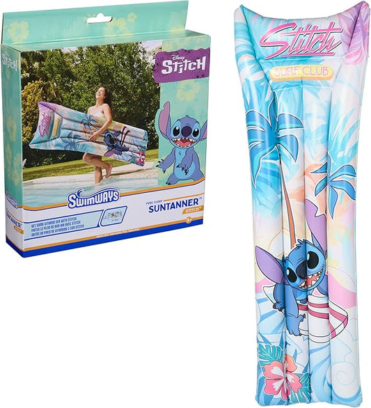 Swimways Stitch Suntanner Pool Float, Inflatable Pool Floats & Kids Pool Toys, Swimming Pool Accessories & Beach Essentials for Teens Aged 14 & Up