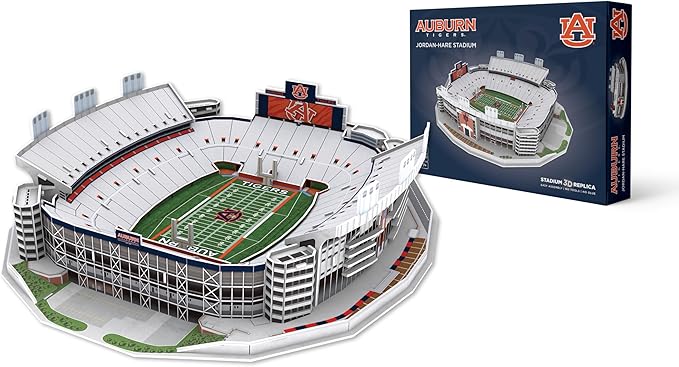Pro Lion 3D Jigsaw Puzzle of Jordan-Hare Stadium - 82 Pieces | 2 Hour Build Time | Home of Auburn Tigers | NCAA College Football Gifts for Boys, Men & Kids Aged 8 & Up | Games for Tiger Fans