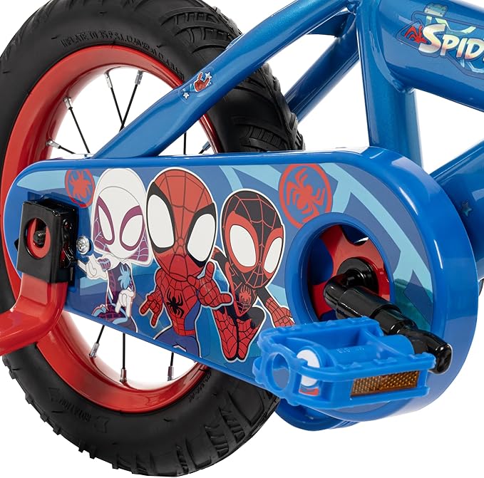 Huffy Disney and Marvel 12/16 Inch Boy's Bike for Kids, Multiple Color Options and Designs Available, Ideal for Ages 3+ Years Old, Removable Training Wheels, Adjustable Seat, Simple Coaster Brake