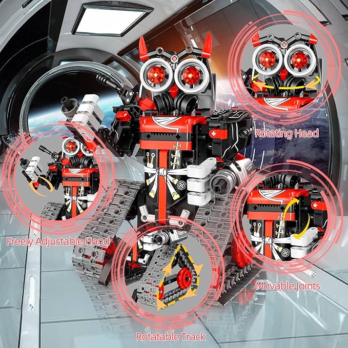 STEM Robot Building Kit for Boys 6-12, APP & Remote Control RC Toy for Kids Science LearningDIY Educational Gift Set for Age 6 7 8 9 10 11 12+ Boys & Girls