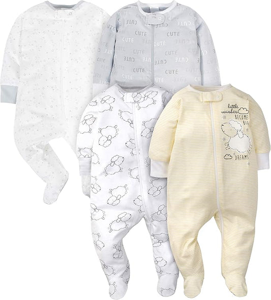 Gerber Baby Boys 4 Pack Sleep 'N Play Footie