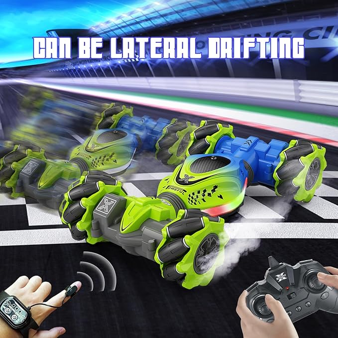 Gesture RC Car for Boys Girls 6-12 Year 4WD Remote Control Car 360° Rotate Off-Road Drift Hand Controlled Twist Cars with Light Music for Kids Toy Birthday Xmas Gift