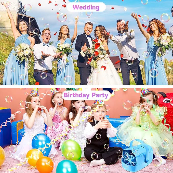 Bubble Machine Automatic Bubble Maker: Durable Bubble Blower 18000+ Big Bubbles Per Minute for Indoor Outdoor Wedding Birthday Party - Portable Bubble Machine for Kids Toddlers