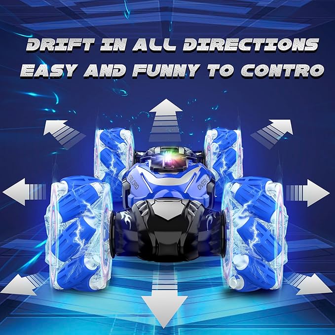 Remote Control Car, Gesture Sensing RC Stunt Car, 4 WD Transform Off Road for Rotating, 2.4Ghz Hand Controlled Remote Control Twister Cars, RC Cars for Kids Boys Girls Toy Gift Age 6 7 8 9 10 11 12 yr