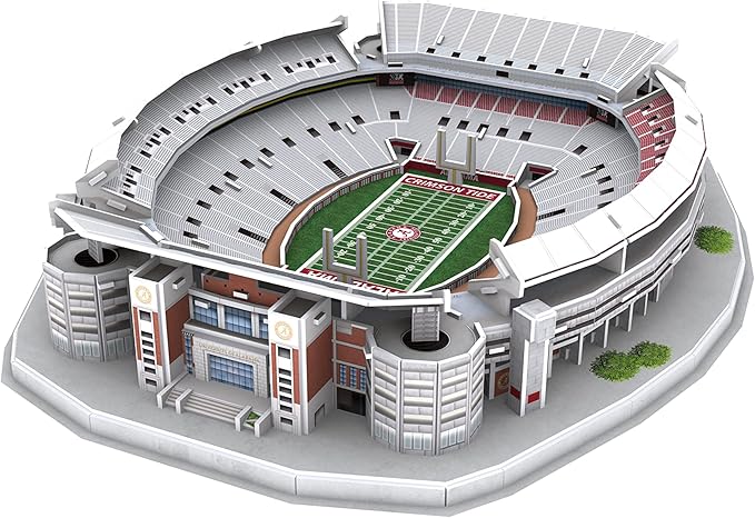 Pro Lion 3D Jigsaw Puzzle Bryant-Denny Stadium Construction Building Kits - 139 Pieces | Alabama Crimson Tide Football Gifts for Boys, Adults, Men & Kids Aged 7+ | Puzzles Games Kit for Creative Fans