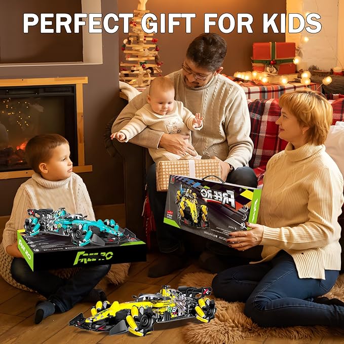 Gesture Sensing Remote Control Car, F1 RC Stunt Car 1:14 Scale 4WD 2.4GHz 360 ° Rotating RC Cars Toy for Kids with Spray Lights RC Drift Car Boys Girls Gifts Birthday Xmas for 6-12 Year Old