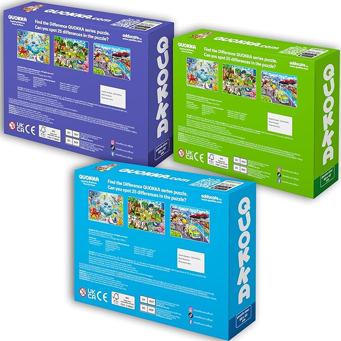 QUOKKA Floor Puzzles for Kids Ages 8-10 – 3X150 Piece Puzzles for Kids Ages 4-6 – Search & Find Ocean Animal Kid Activities Included for 5-8 Year Old – Toddler Learning Toy Game Gift for Boys & Girls