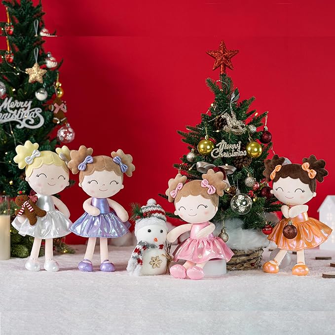 Gloveleya Baby Girl Gifts Baby Dolls Soft Baby Dolls Baby Dolls First Baby Doll Plush Baby Doll Soft Doll Curvy Illusion Girl Pink 12inches