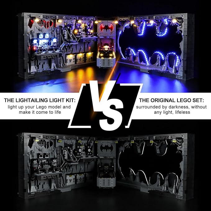 LIGHTAILING Light for Lego- 76252 Batcave - Shadow-Box - Led Lighting Kit Compatible with Lego Building Blocks Model - NOT Included The Model Set