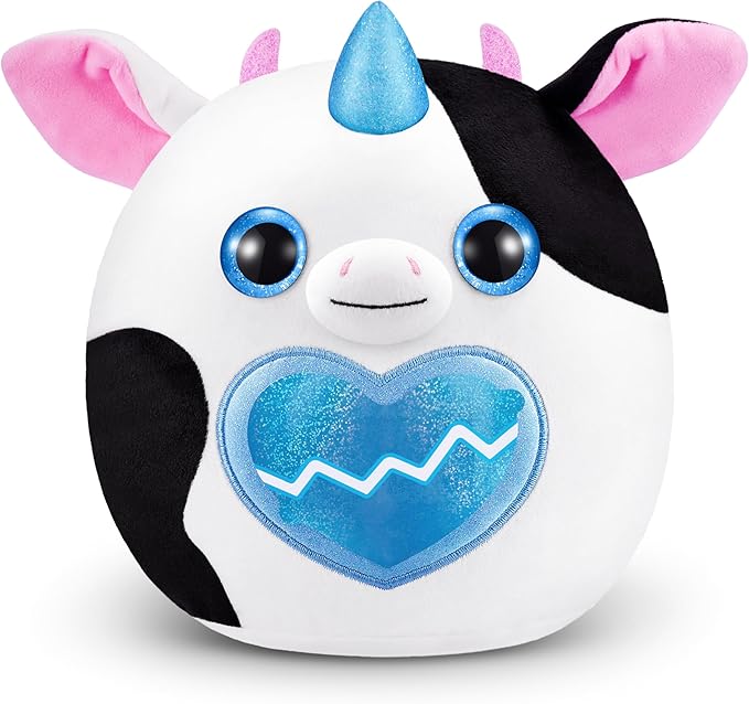 Rainbocorns Eggzania Mini Mania Cow Plush Surprise Unboxing with Animal Soft Toy, Idea for Girls with Imaginary Play by ZURU