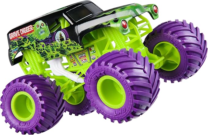 Monster Jam, Official Grave Digger Monster Truck, Collector Die-Cast Vehicle, 1:24 Scale, Kids Toys for Boys and Girls Ages 3 and up