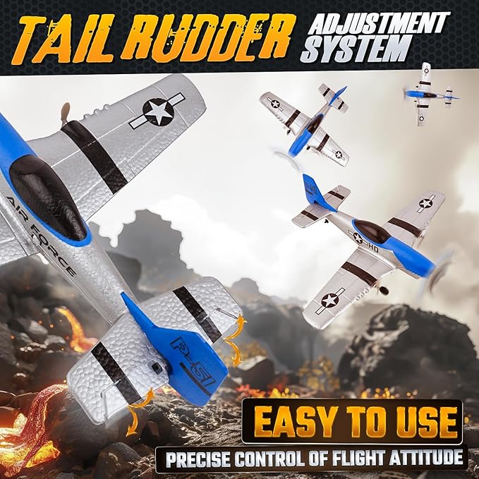 BEZGAR RC Plane, Drones for Kids, 6-axis Gyro Remote Control Airplane, RC Helicopter, Easy Control for Beginners Toys with Colorful LED Navigation Lights