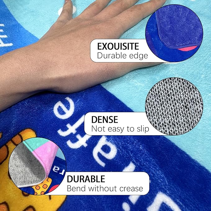 Alphabet Play Rugs for Kids Playroom, Under Ocean Sea Boys ABC Rug for Living Room 3x5 Educational Game Mat Kids Bedroom Carpet for Indoor Beach Animals Classroom Play Mat Blue Decor