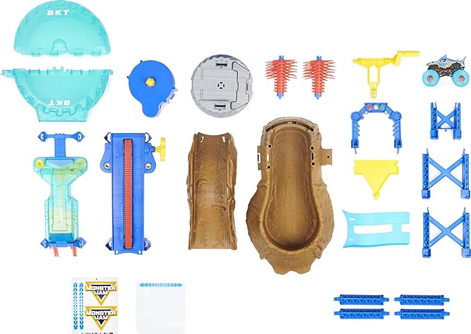 Monster Jam, Megalodon Monster Wash, Includes Color-Changing Truck, Interactive Water Play Kids Toys for Aged 3 and Up