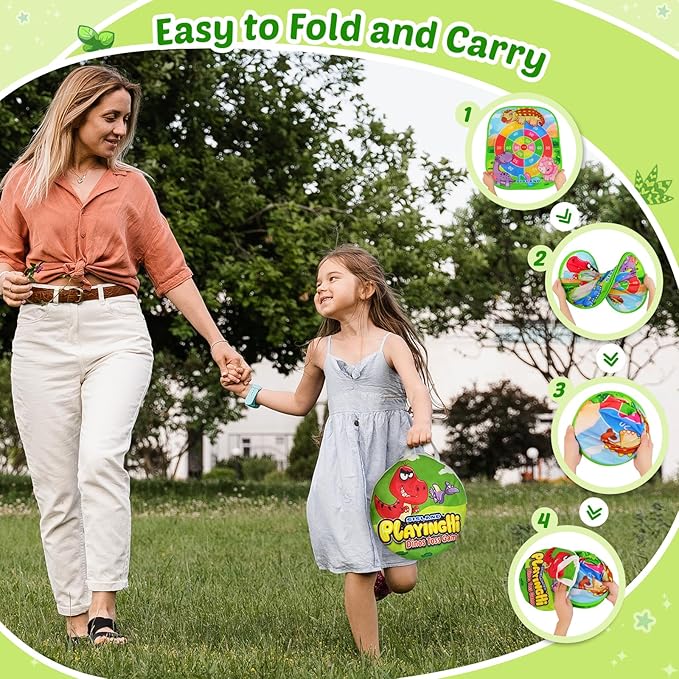 5-in-1 Bean Bag Toss Game for Kids, Animal Corn Hole Outdoor Toy for Toddler, Outside Yard Party Lawn Backyard Games Birthday Gift for Boy Girl Age 3 4 5 6 7 8