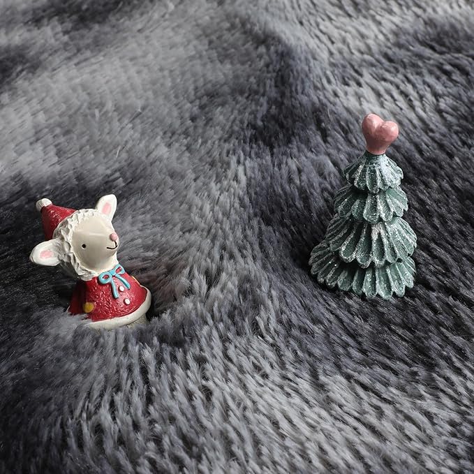 Amdrebio Tie-Dyed Dark Grey Round Area Rugs for Living Room, 7x7 Rug, Soft Thick Large Circle Rug for Bedroom, Big Shag Fluffy Plush Carpet for Mens Boys Kids Room, Modern Cool Furry Circular Rug