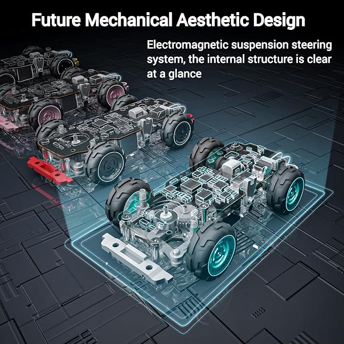 Micro RC Car 1:72 Full Proportional Hall Sensor Mini Remote Control Racing Car for Desktop on Track Play with Expandable Components, Gifts for Adults and Kids with Rechargeable Battery