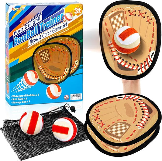 Aywewii Toss and Catch Ball Game Toddler Kids Beginner Baseball Training Glove Beach Pool Yard Outdoor Toys for 3 4 5 6 7 Year Old Boys Girls Toys Birthday Gifts Easter Basket Stuffers