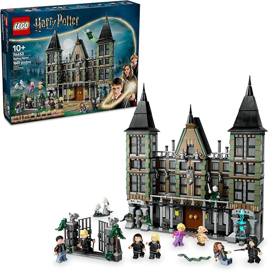 LEGO Harry Potter Malfoy Manor Building Toy - Harry Potter Toy for Boys and Girls, Ages 10+ - Collectible Kids Toy for Fans - Includes 9 Minifigures - 76453