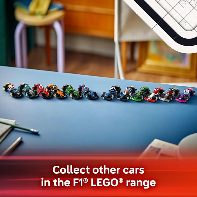 LEGO F1 Collectible Race Cars 6 Pack - Building Set for Boys and Girls, Ages 6+ - Birthday Gift Idea for Racing Fans - Mystery Box with 6 Surprise F1 Model Cars - Great Travel Toy - 66796
