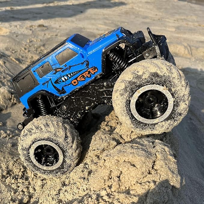 Threeking 1:16 Waterproof Monster Truck SUV Toys RC Cars Remote Control Car Truck Toys 4WD All Terrain Off-Road Car Toy Gifts Presents 6 7 8 9 10 11 12 Year Old Kids Boys Girls Toys