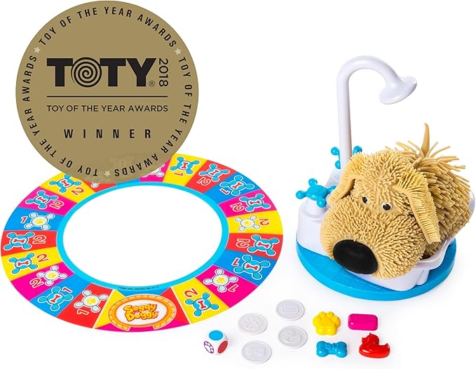 Spin Master Games, Soggy Doggy, The Silly Award-Winning Kids Board Game, for Family Night, Interactive Toy Dog Play, Sensory Toy, Activity for Kids & Family, 2-4 Players, for Ages 4 & Up