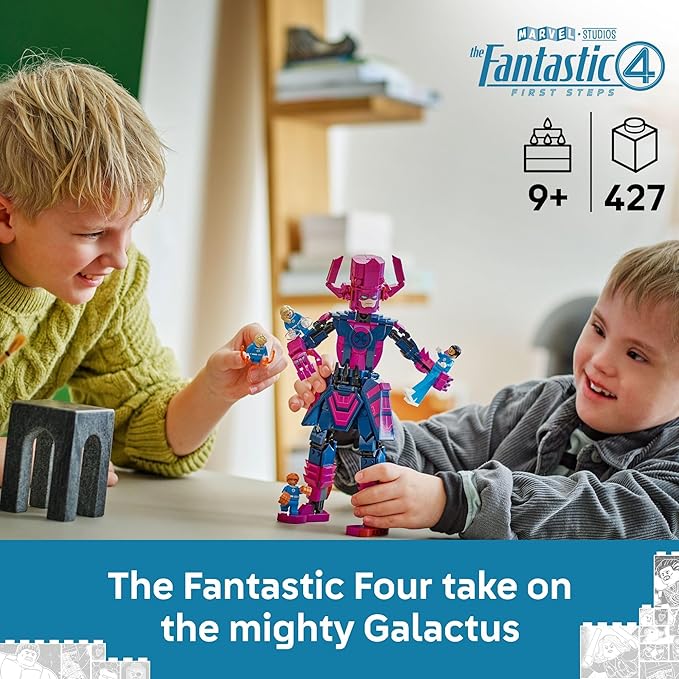 LEGO Marvel Fantastic Four vs. Galactus Construction Figure - Super Hero Building Toy - 4 Minifigures, Including The Thing, Invisible Woman and Human Torch - Gift for Kids, Boys and Girls, 9+ 76316