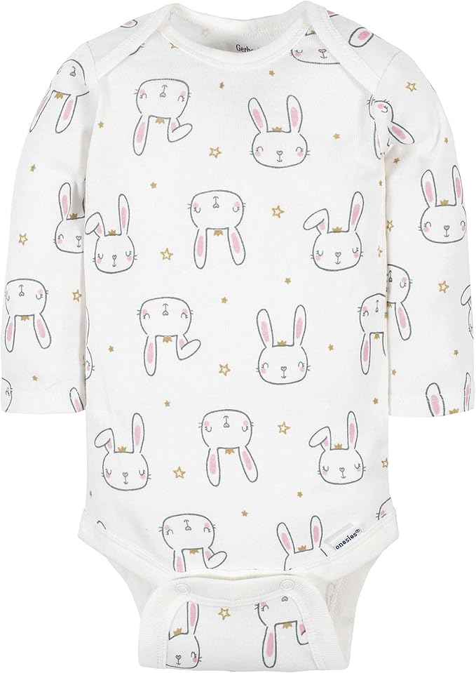 Gerber Baby Girls' 6-Pack Long-Sleeve Onesies Bodysuits