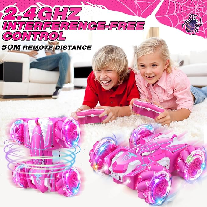 Dolanus Spider Remote Control Car, RC Cars Kids Toys Girls 3-5, Toys for Ages 8-13, Gifts for 3 4 5 6 7 8 10 12 Year Old Girls Kids Toddlers Birthday