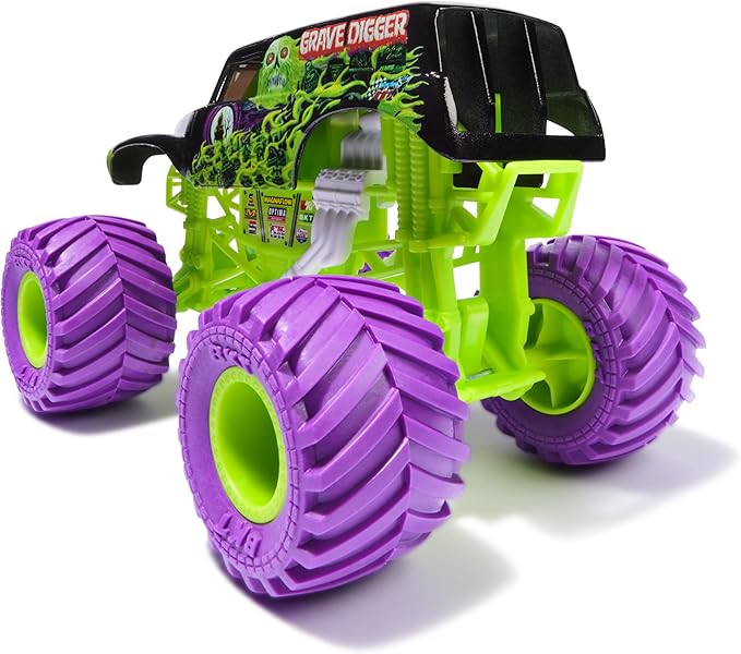 Monster Jam, Official Grave Digger Monster Truck, Collector Die-Cast Vehicle, 1:24 Scale, Kids Toys for Boys and Girls Ages 3 and up