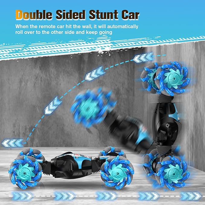 RC Stunt Car for Kids With Remote Control and Gesture Sensing - 360 Degree Spins and Flips, Music - Birthday Gift for 8-15 Years Boys and Girls