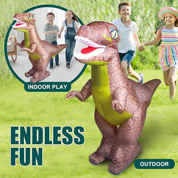 Rc Dinosaur Toy Inflatable Remote Control Cars Walking Forward Backward 360° Rotation Gifts for Boys Kids 3,4,5,6-12 Years Old