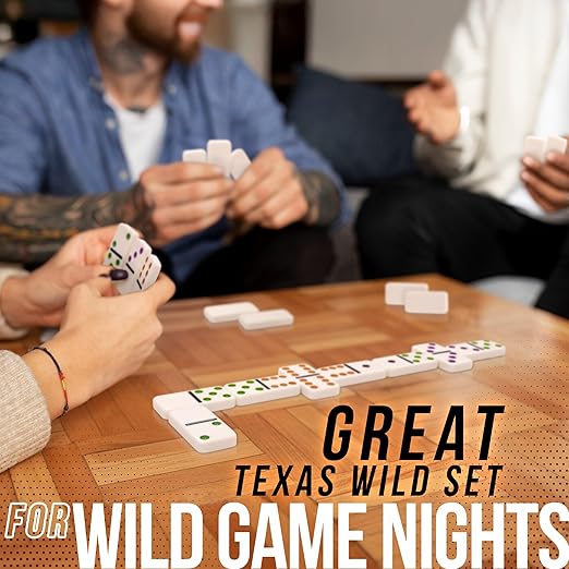 Front Porch Classics, Spinner Domino Game Set in Collectible Wooden Case from Front Porch Classics for 2 to 8 Players Ages 8 and Up