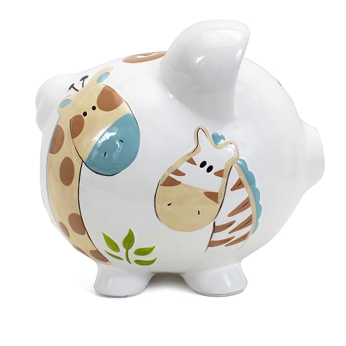 Child to Cherish Ceramic Piggy Bank for Boys (Jungle Jack)