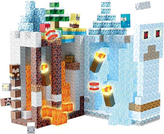 200PCS Magnetic Blocks Building Toys, Light Up Frozen Toy Building Blocks Set Magnet Cubes for Toddlers 3+, Build Frozen Castle STEM Sensory Magnetic Construction Toys