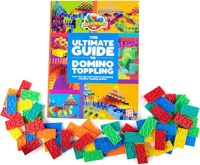 Bulk Dominoes Kinetic Domino Kit | Dominoes Set, STEM STEAM Small Toys, Family Games for Kids, Kids Toys and Games, Building, Toppling, Chain Reaction Sets (Jumpstarter)