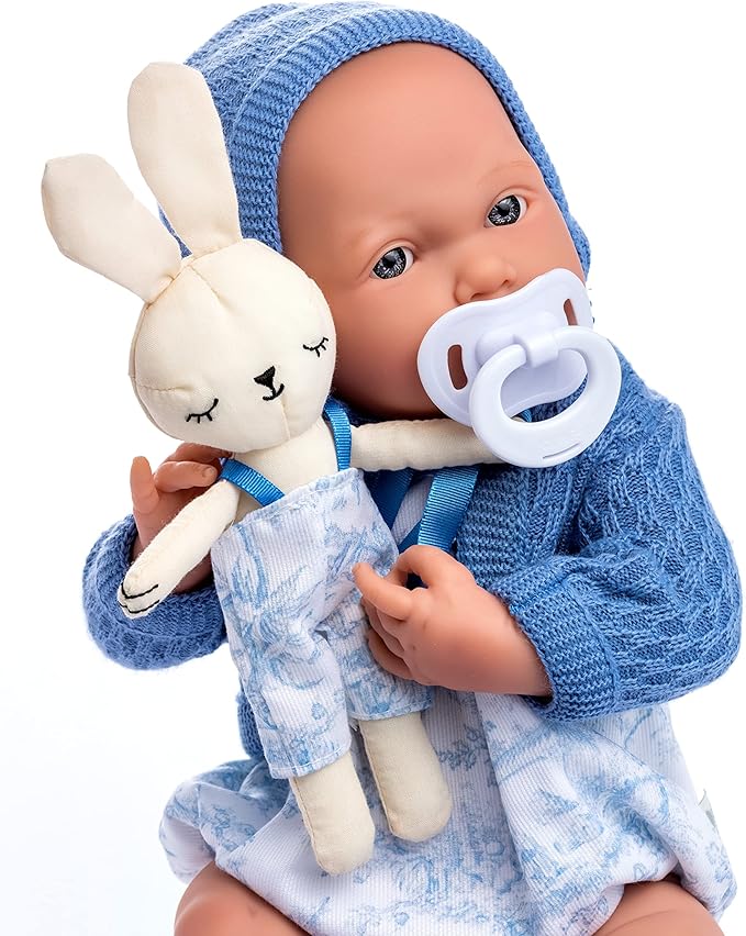 JC Toys - La Newborn Royal Collection | Anatomically Correct Real Boy Baby Doll | 15" All-Vinyl Baby Doll | Designed by Berenguer Made in Spain | Ages 2+ | Blue Gift Set