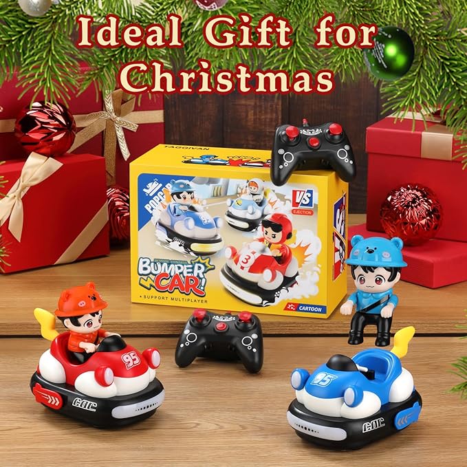 2Pcs Remote Control Cars Toys, Rechargeable RC Speed Bumper Cars, Mini Remote Controlled Ejector Vehicles for Kids Ages 3-8 with Parental Guidance, Birthday Toy Gifts for Toddler Child Teen