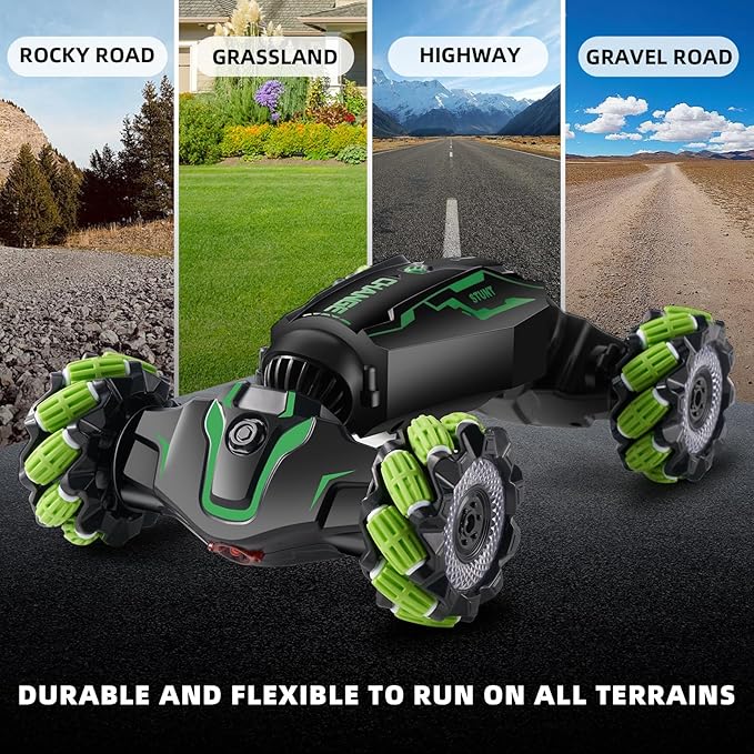 Gesture Sensing RC Stunt Car with Light & Music & Spray - Remote Control Cars for Boys 8-12 Toys, Best Birthday Gift for Kids 6 7 8 9 10 11 12+ Years Old, Cool Hand Controlled Drift Fast RC Car