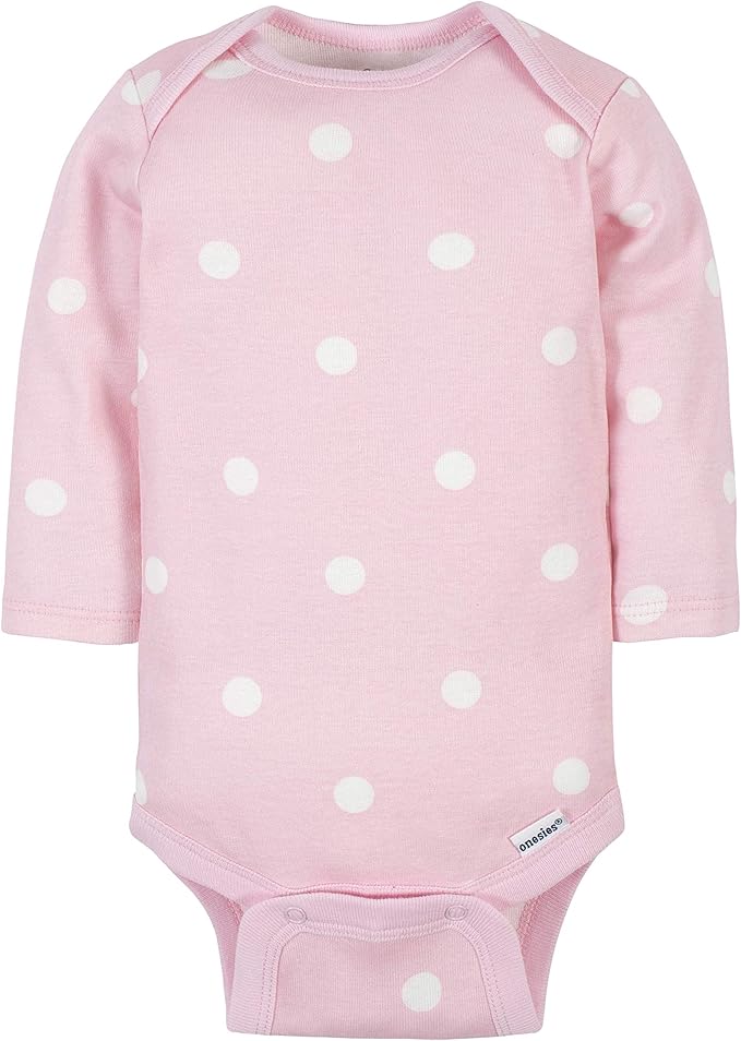 Gerber Baby Girls' 6-Pack Long-Sleeve Onesies Bodysuits