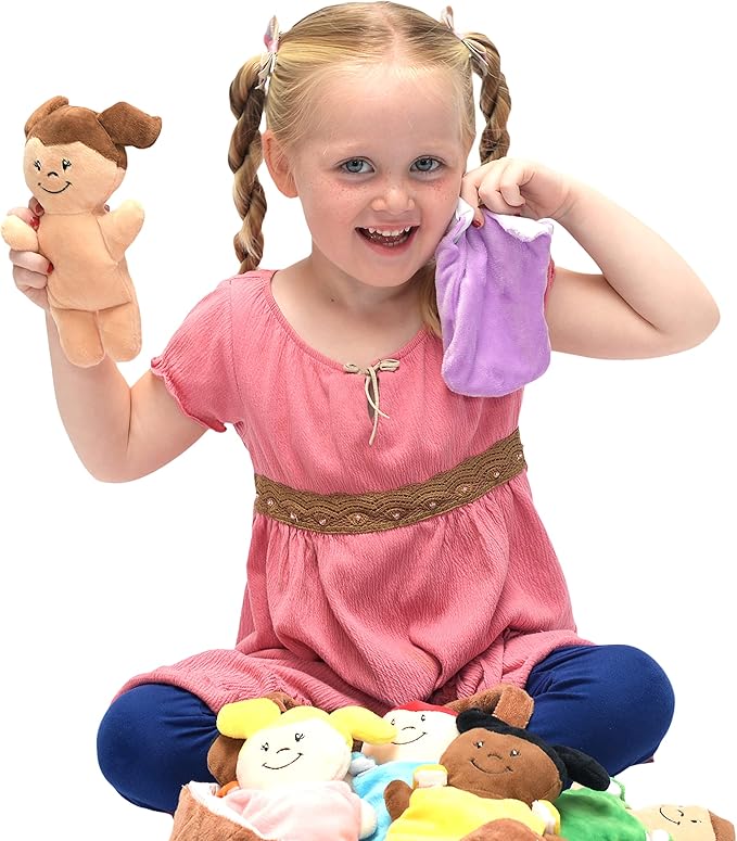 Basket of Babies Plush Baby Doll Set with Removable Clothing - Multicultural Diversity Baby Doll Toys for Boys and Girls with 6 Soft Baby Dolls, Interchangeable Clothing, Basket, Pillow, and Blanket